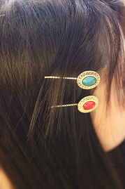 波西米亞風情點睛之筆 韓版小巧圓形寶石發夾熱銷探秘